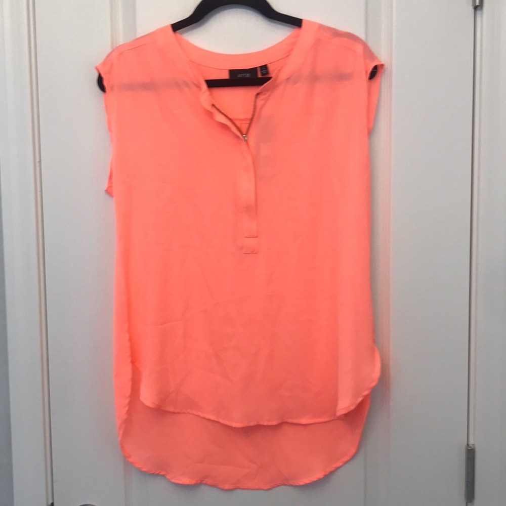 Florescent pink blouse